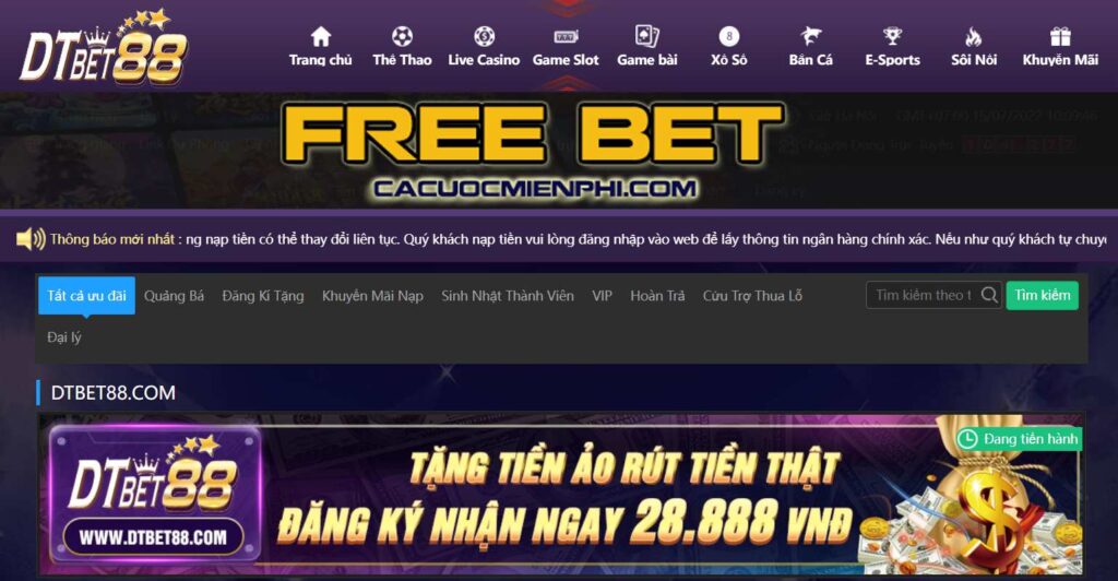 Trong suốt vòng cá cược, một chiến dịch khuyến mãi đạt chuẩn 89Bet đang được triển khai - 89Bet